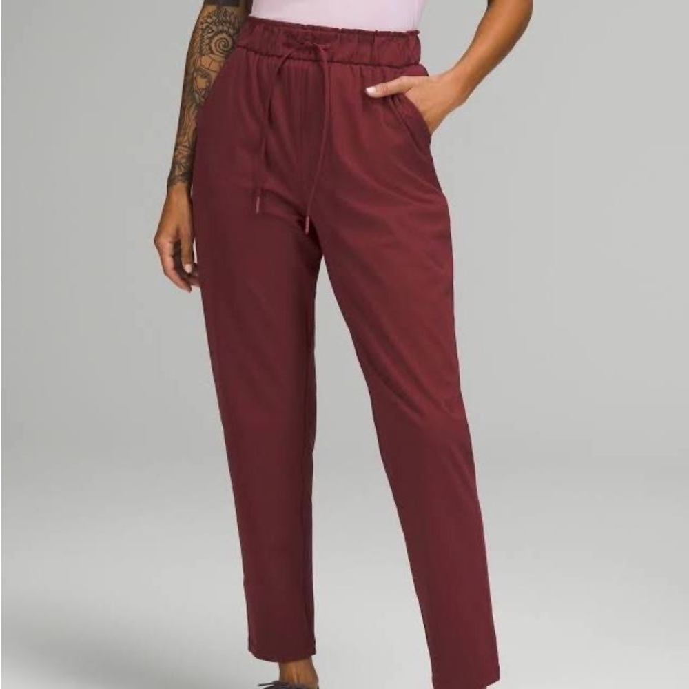 Lululemon Burgundy Keep Moving Pants